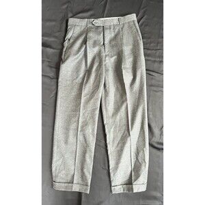 Ballin Men's Pleated Dress Pants Dark Gray Wool Size 33